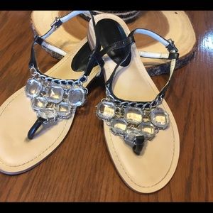 BCBGeneration black sandal w/ glass stones "Cute"